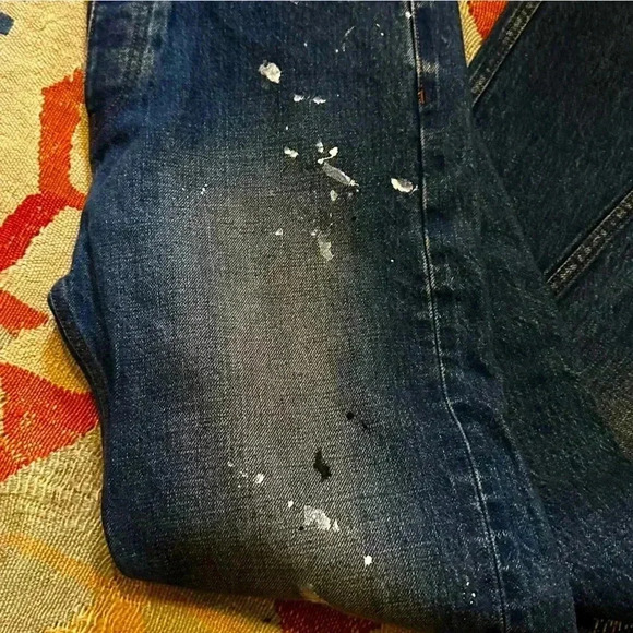 NWT Frame Denim l’homme slim fit/straight leg Everhart paint distressed jeans - Picture 10 of 11